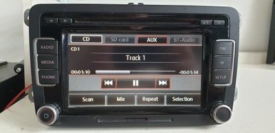 RADIO MP3 RCD510 SD VW GOLF V VI PASSAT B6 B7 TOURAN TIGUAN CADDY + CÓDIGO  