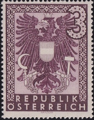 Austria Mi. 718 czysty** Rysunek herbu