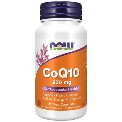 NOW CoQ10 200mg 60vegcaps COENZYM Q10 SERCE