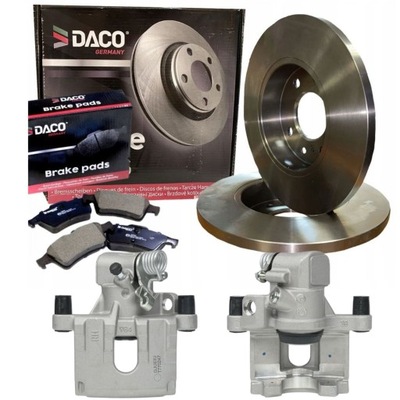 2 супорти задня + гальмівні диски гальмівні колодки ford focus iii mk3 271mm фото №1