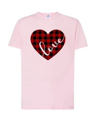 Love Heart Koszulka z Napisem Serce Miłości
