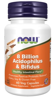 NOW 8 Billion Acidophilus Bifidus PROBIOTYK 60kap