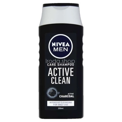 NIVEA SHAMPOO WITH CHARCOAL FOR MEN ACTIVE CLEAN 250 ML