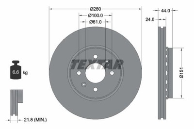 TEXTAR 92254603 ДИСК ГАЛЬМІВНИЙ