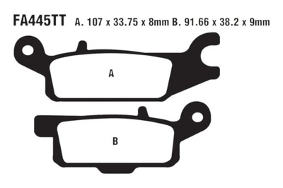 ZAPATAS DE FRENADO EBC FA 445 TT (2 SZT.)  