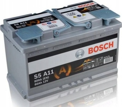 BOSCH S5A11 AGM 80AH S5 800A СТАРТ СТОП ADAPTACJA