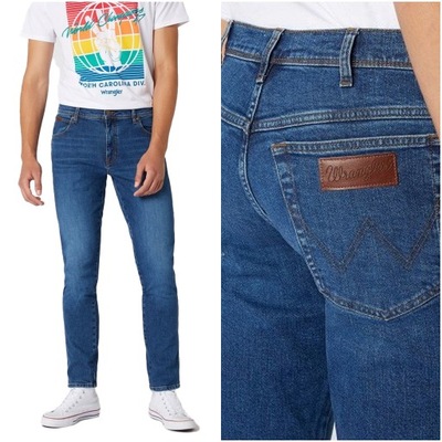 Męskie spodnie jeansowe dopasowane Wrangler TEXAS SLIM W32 L30