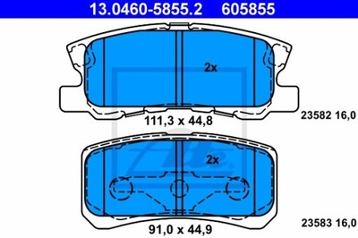 PADS HAM.TYL MITSUBISHI PAJERO 00-  