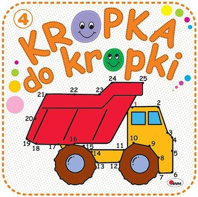 Kolorowanka, łączenie kropek. Kropka do kropki