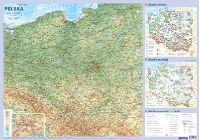 Mapa w tubie: Polska (Fizyczna) DEMART
