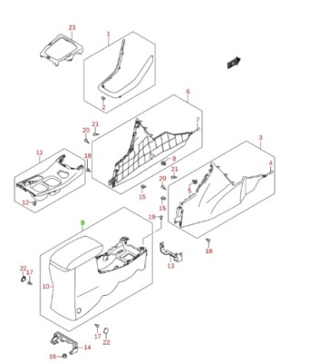 Suzuki s-cross 2013- подлокотник фото №1