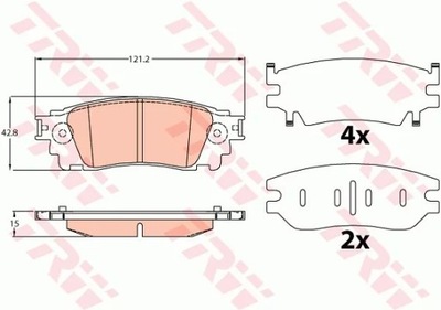 GDB4459 ZAPATAS HAM. LEKXUS NX 07.14-  