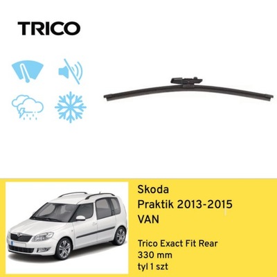 WIPER BLADE ON REAR FOR SKODA PRAKTIK VAN (2013-2015) TRICO  