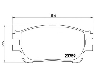 Brembo гальмівні колодки гальмівні toyota previa 03-05 перед фото №1