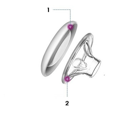 Nakładka masująca do laktatora osłonka komplet