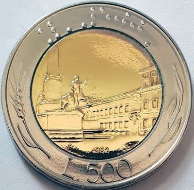 Włochy 500 lire lirów 1982 Italia