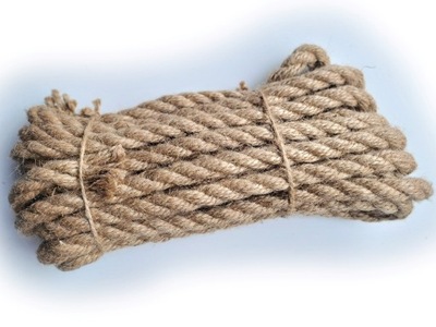 Lina jutowa żeglarska kręcona sznur 18mm 10m