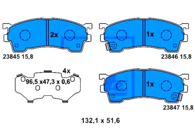 ATE SABOTS DE FREIN DE FREIN FORD PROBE II 2.0 16V (ECP) - milautoparts-fr.ukrlive.com