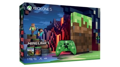 MICROSOFT XBOX ONE S 1TB MINECRAFT EDITION - ZESTAW SKLEP !