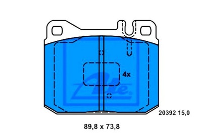 TRINKELĖS STABDŽIŲ MERCEDES /8 (W114) /8 (W115) COUP 