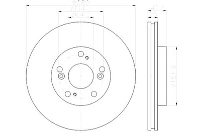 DISCS BRAKE HELLA PAGID 45251SEAE00 DSK2394 2 - milautoparts-fr.ukrlive.com