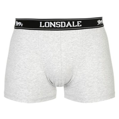 LONSDALE Bokserki Majtki Bielizna Szare M