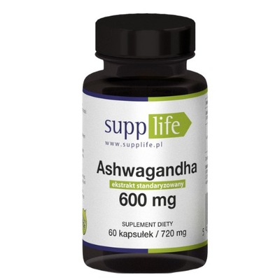 Supplife Ashwagandha 600 mg 60 kaps STRES SEN