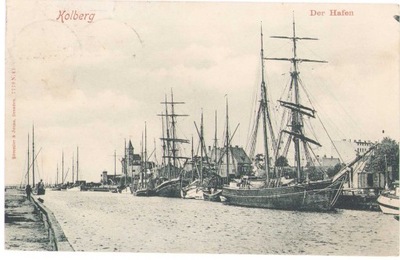 KOŁOBRZEG- Port - Kolberg Der Hafen-1907 Kraków Karmelicka