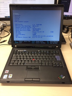 LAPTOP LENOVO THINKPAD R60 uszkodzony / na części