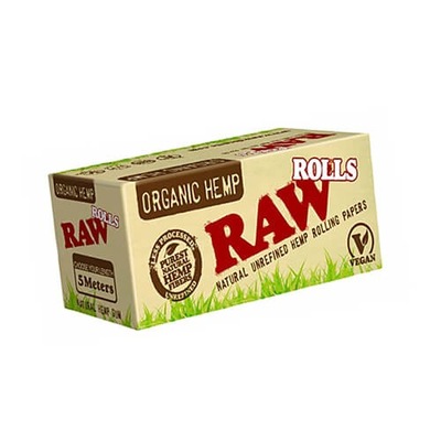 Bibułki RAW Organic Hemp Rolls | Na rolce 5 metrów