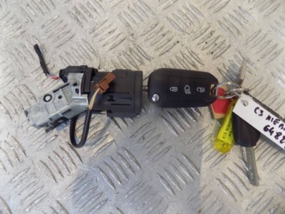 Citroen c3 iii 2016 - замок запалювання ключ набір демонтаж фото №1