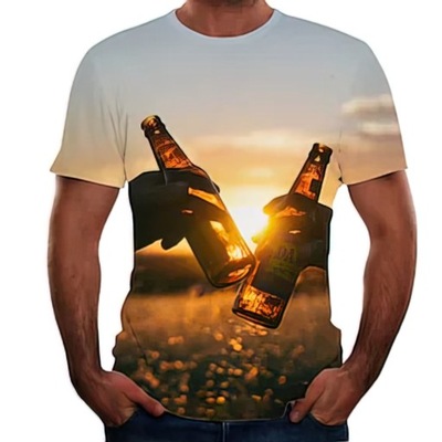 T shirt Meski Koszulka 3d WZORY Nadruk XL