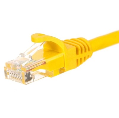 Patchcord RJ45, Netrack osłonka zalewana, kat. 5e UTP, 3m żółty