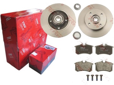 Гальмівні диски гальмівні колодки trw задня citroen c3 picasso ds3 250mm фото №1