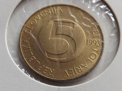 Słowenia 5 Tolarów 1993 st. UNC-
