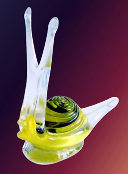 KRYSZTAŁOWY ŚLIMAK PRZYCISK DO PAPIERU