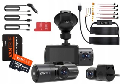 REJESTRATOR VANTRUE N4 3CH TRZY KAMERY + ACC 256GB