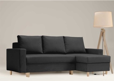 Skandynawski narożnik kanapa sofa rogówka spanie