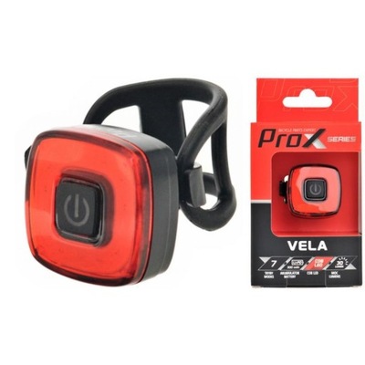 LAMPA TYŁ PROX VELA COB LED 30Lm, 300mAh, USB-C, MEMORY MODE
