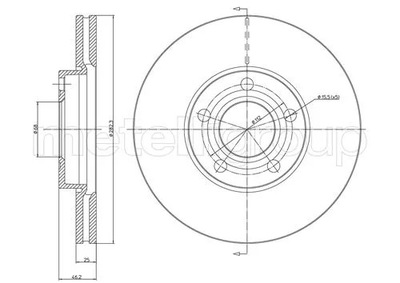 <METELLI 23-0378C ДИСК ГАЛЬМІВНИЙ KPL.2 ШТУКИ