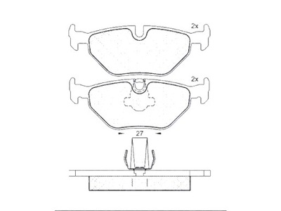 КОЛОДКИ ЗАД BMW E39 520 525 528 530 535 D I TD TDS