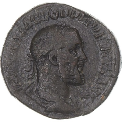 Moneta, Pupienus, Sestertius, 238, Rome, VF(30-35)