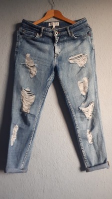 MANGO SPODNIE JEANS PRZETARCIA XS