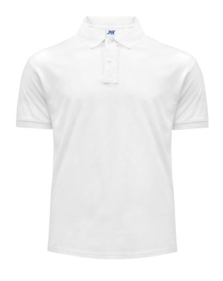 Koszulka POLO 210g męska 100% bawełna JHK WHITE M