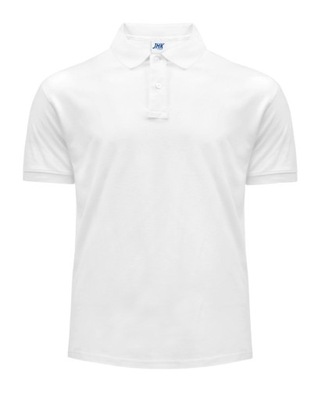 Koszulka POLO męska 100% bawełna JHK WHITE 5XL