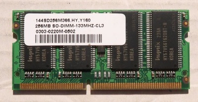 Pamięć 256MB SDRAM PC133S 133MHz SODIMM HYNIX