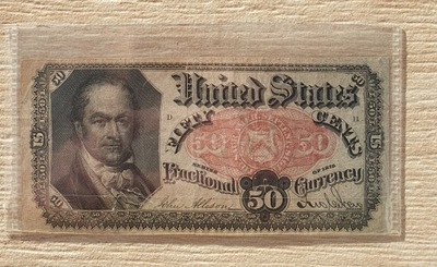 50 Cent Banknot 1875r Fractional Currenc USA