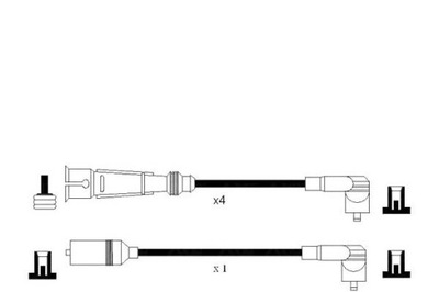 NGK JUEGO TUBOS DE ENCENDIDO VW GOLF I POLO TR  