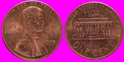 1 Cent USA 1993 U 92