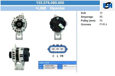 Bv psh генератор hyundai 80a генератор фото №1